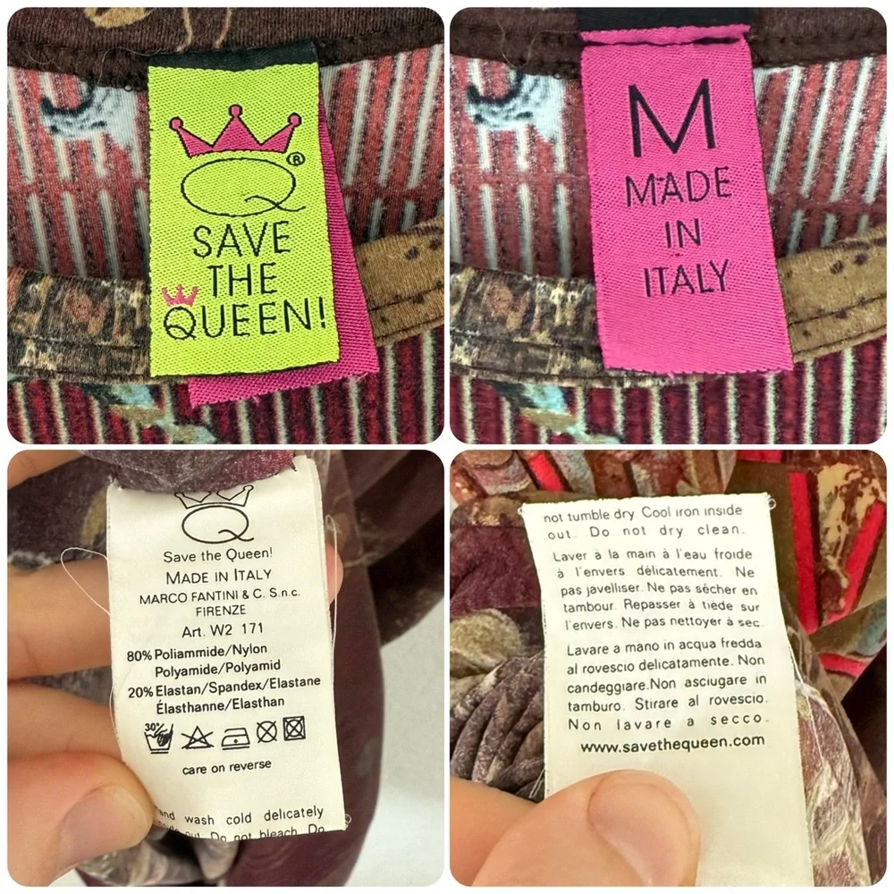 Bohemian Maroon Patchwork Long Sleeve Dress - Picture 6 of 10